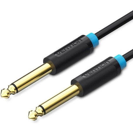 Cable mono vention baabf/ jack 6.5 macho - jack 6.5 macho/ 1m/ negro