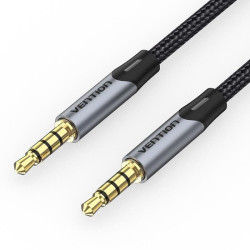 Cable estéreo vention baqhd/ jack 3.5 macho - jack 3.5 macho/ 50cm/ gris