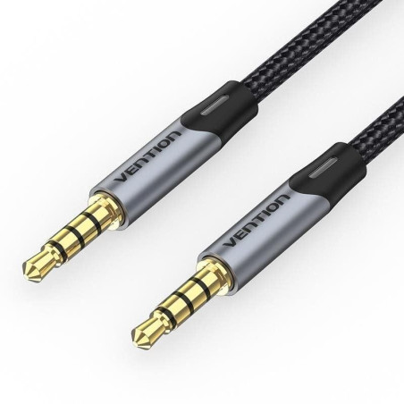 Cable estéreo vention baqhd/ jack 3.5 macho - jack 3.5 macho/ 50cm/ gris