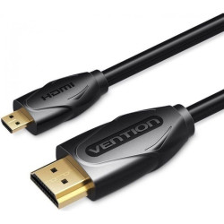 Cable hdmi vention vaa-d03-b200/ hdmi macho - micro hdmi macho/ 2m/ negro