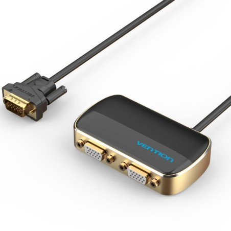 Divisor vga con alimentación externa vention dbabf/ vga macho/ 2x vga hembra/ 1m/ negro