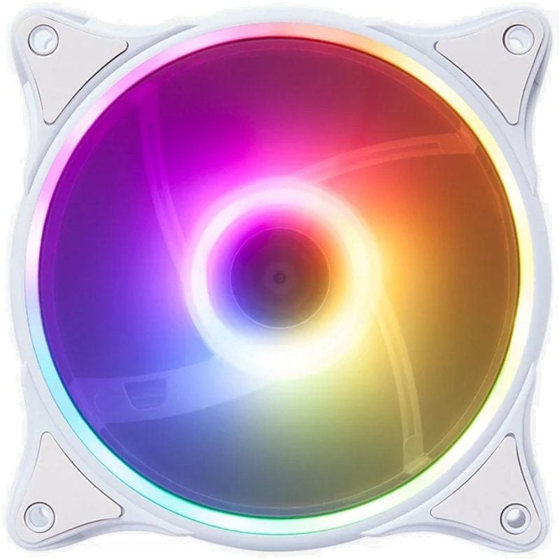 Ventilador hiditec n18 argb/ 12cm/ blanco