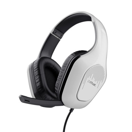 Auriculares gaming con micrófono trust gaming gxt 415 zirox/ jack 3.5/ blancos