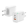 Cargador gan de pared aisens asch-65w3p007-w/ 2xusb tipo-c/ 1x usb/ 65w