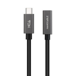 Cable alargador usb 3.2 nanocable 10.01.4400/ usb tipo-c macho - usb tipo-c hembra/ 50cm/ negro