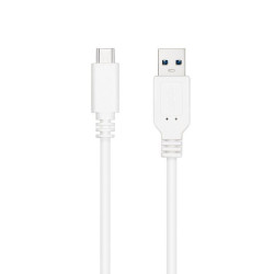 Cable usb 3.1 tipo-c nanocable 10.01.4001-w/ usb tipo-c macho - usb macho/ 1m/ blanco