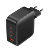 Cargador gan de pared vention feib0-eu/ 3xusb tipo-c + cable usb tipo-c/ 1xusb/ 140w