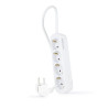 Regleta nanocable 10.37.0004-ns/ 4 tomas de corriente/ cable 1.4m/ blanca