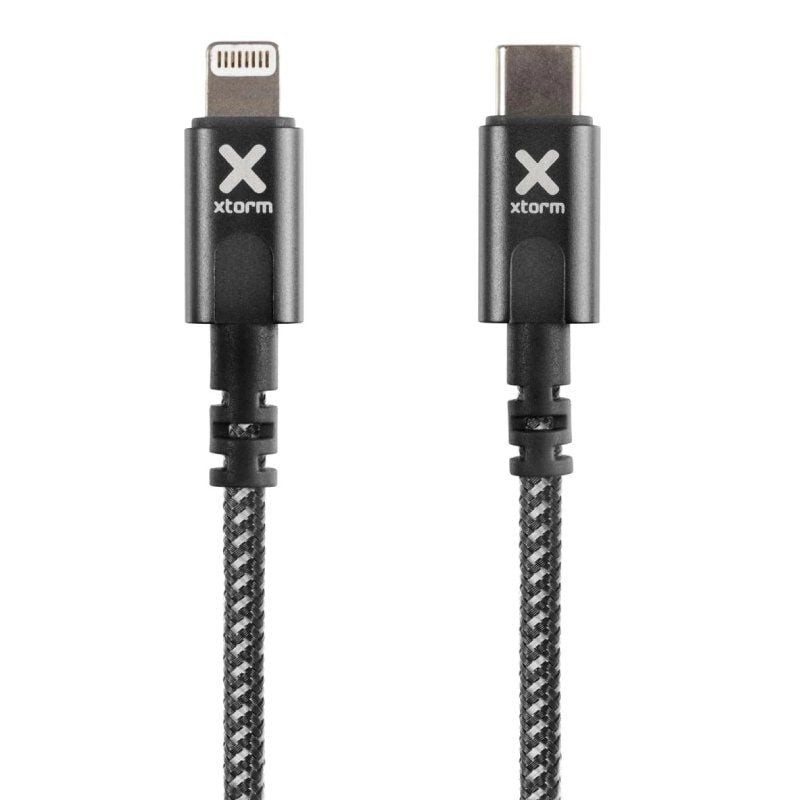 Cable usb tipo-c lightning xtorm cx2041/ usb tipo-c macho - lightning macho/ hasta 60w/ 480mbps/ 3m/ negro