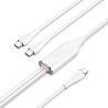 Cable usb 2.0 tipo-c vention ctmwg/ usb tipo-c macho - 2 x usb tipo-c macho/ hasta 100w/ 480mbps/ 1.5m/ blanco