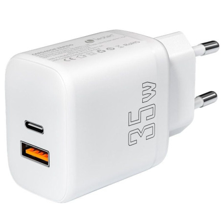 Cargador de pared leotec lecsph35w2w/ 1xusb tipo-c/ 1xusb/ 35w