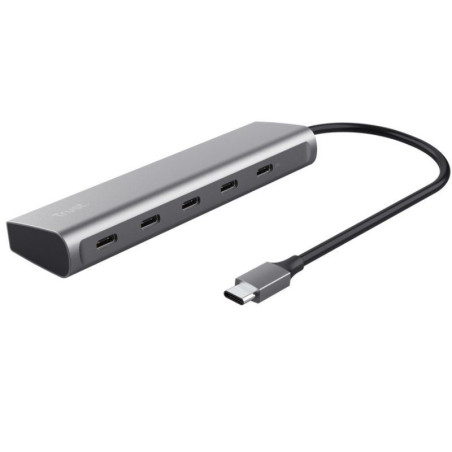 Hub usb tipo-c trust halyx/ 4xusb tipo-c/ 1xusb tipo-c pd