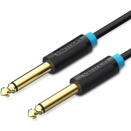 Cable mono vention baabj/ jack 6.5 macho - jack 6.5 macho/ 5m/ negro