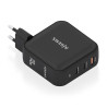 Cargador gan de pared aisens asch-140w3p031-bk/ 2xusb tipo-c/ 1xusb/ 140w