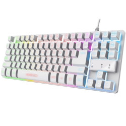 Teclado gaming trust gaming gxt 833w thado tkl/ blanco