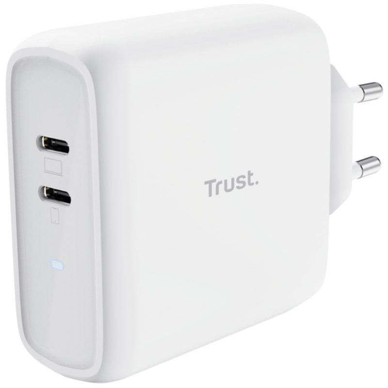 Cargador de pared trust maxo 65w 2p/ 2xusb tipo-c/ 65w