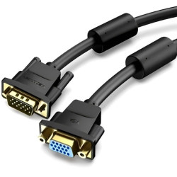 Cable alargador svga vention dagbh/ vga macho - vga hembra/ 2m/ negro