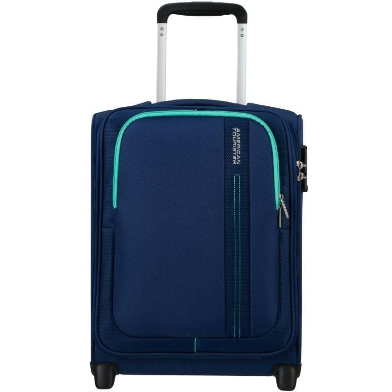Maleta de cabina american tourister sea seeker upright/ 45x36x20cm/ 2 ruedas/ marino combate