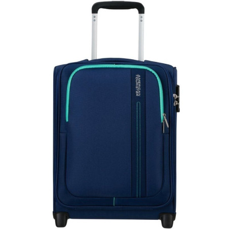 Maleta de cabina american tourister sea seeker upright/ 45x36x20cm/ 2 ruedas/ marino combate