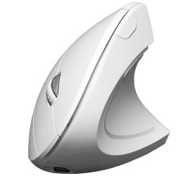Ratón ergonómico inalámbrico por bluetooth/ 2.4ghz subblim glide vertical ergo dual battery/ batería recargable/ hasta 1600 