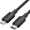 Cable usb 2.0 tipo-c lightning vention lakbf/ usb tipo-c macho - lightning macho/ hasta 27w/ 480mbps/ 1m/ negro