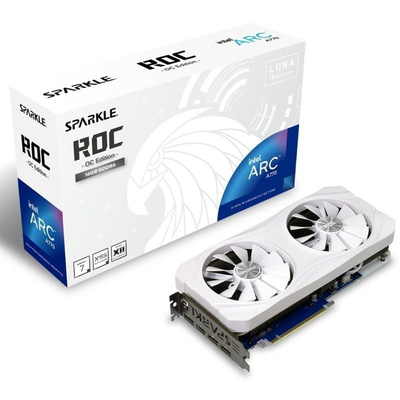 Tarjeta gráfica sparkle intel arc a770 roc luna oc/ 16gb gddr6