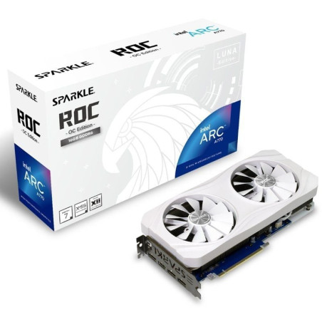 Tarjeta gráfica sparkle intel arc a770 roc luna oc/ 16gb gddr6