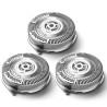 Cabezal de reemplazo para afeitadora eléctrica philips series 5000 y 6000/ pack 3