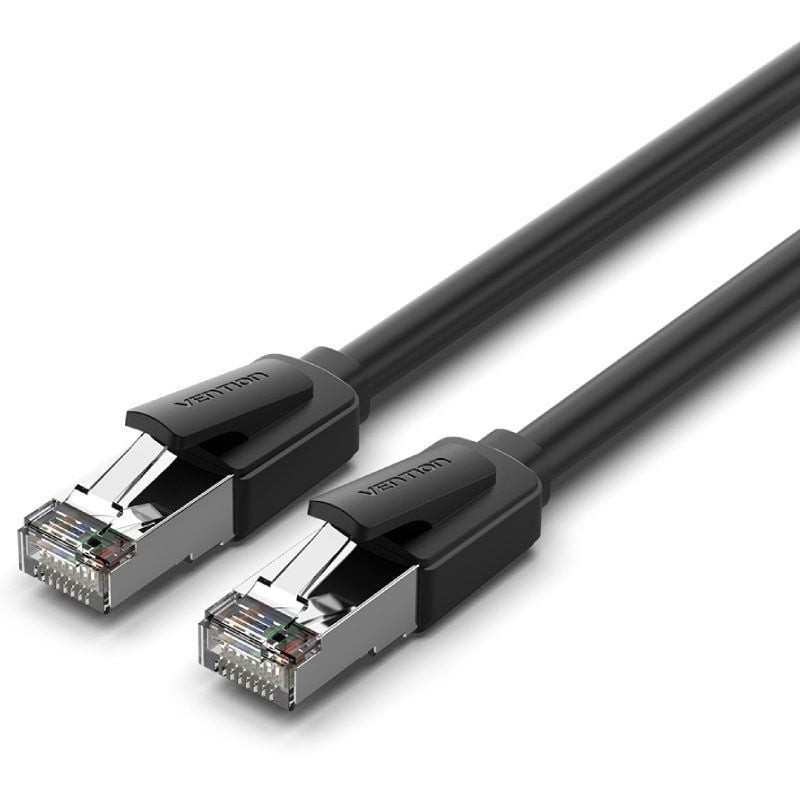 Cable de red rj45 utp 26awg vention ikkbj cat.8/ gaming/ 5m/ negro