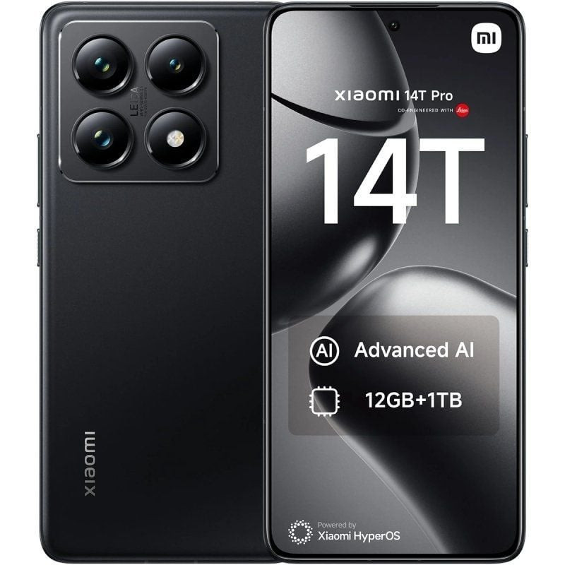 Smartphone xiaomi 14t pro 12gb/ 1tb/ 6.67'/ 5g/ negro titanio