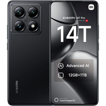 Smartphone xiaomi 14t pro 12gb/ 1tb/ 6.67'/ 5g/ negro titanio