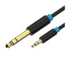 Cable estéreo vention babbj/ jack 6.5 macho - jack 3.5 macho/ 5m/ negro