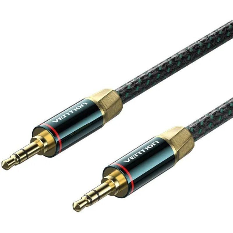 Cable audio vention baygl/ jack 3.5 macho - jack 3.5 macho/ 10m/ verde y negro