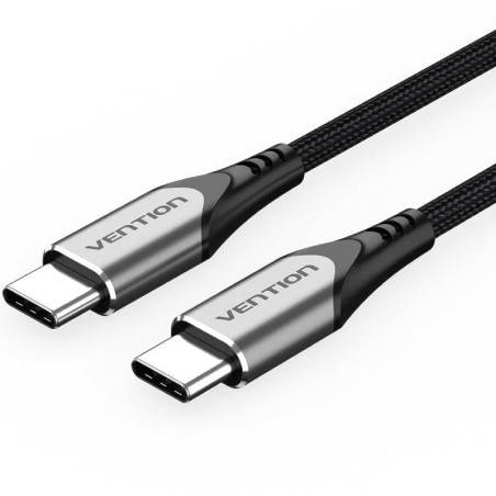 Cable usb 2.0 tipo-c vention tadhg/ usb tipo-c macho - usb tipo-c macho/ hasta 60w/ 480mbps/ 1.5m/ gris