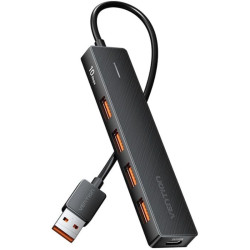 Hub usb 3.2 vention chobb/ 4xusb/ 1xusb tipo-c pd/ 15cm/ negro