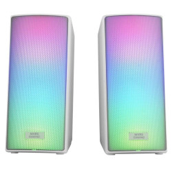 Altavoces con bluetooth mars gaming msrgb2w/ 15w/ 2.0/ blancos