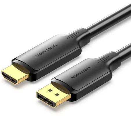 Cable conversor vention hfobf/ displayport macho - hdmi macho/ 1m/ negro