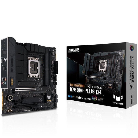 Placa base asus tuf gaming b760m-plus d4/ socket 1700/ micro atx