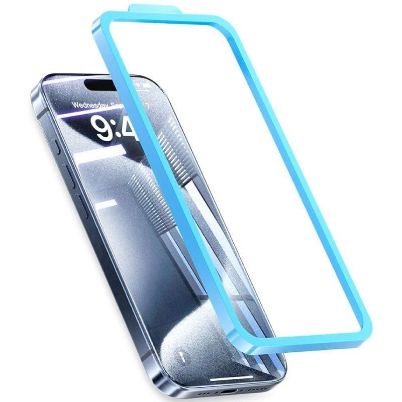 Protector de pantalla de cristal templado vention kumtcc-40 para iphone 15 pro max + herramienta de instalación