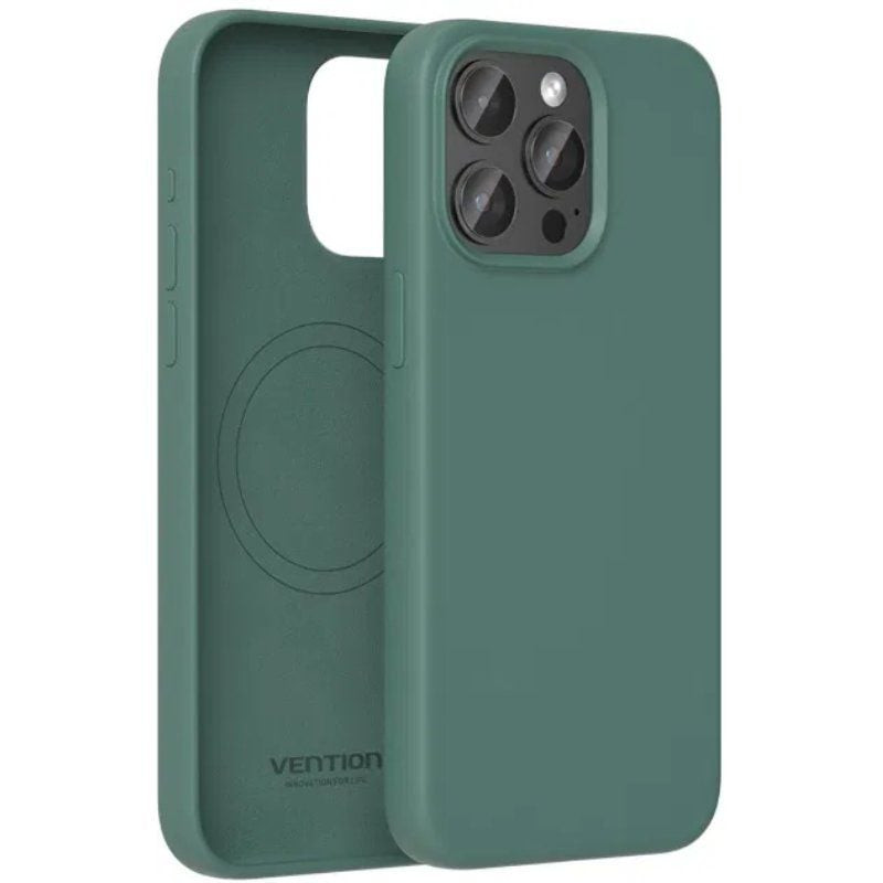 Funda silicona con magsafe vention kudg0-40/ compatible con iphone 13 pro max/ verde