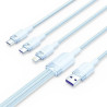 Cable usb 2.0 lightning vention ctplg/ usb macho/ usb tipo-c macho - microusb macho - lightning macho/ 1.5m/ azul