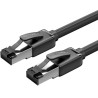 Cable de red rj45 sftp vention ikpbd cat.8/ 50cm/ negro
