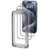 Protector de pantalla de cristal templado vention kuktcc-40 para iphone 15 pro max + herramienta de instalación antipolvo