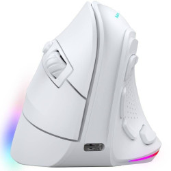 Ratón gaming ergonómico inalámbrico mars gaming mm-sk/ hasta 8400 dpi/ blanco
