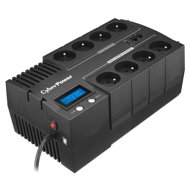 Sai línea interactiva cyberpower br700elcd/ 700va-420w/ 8 salidas/ formato bloque