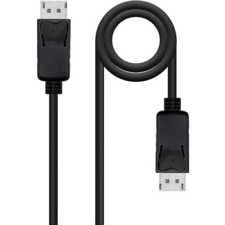 Cable displayport nanocable 10.15.2700/ displayport macho - displayport macho/ 50cm/ negro