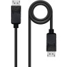 Cable displayport nanocable 10.15.2700/ displayport macho - displayport macho/ 50cm/ negro