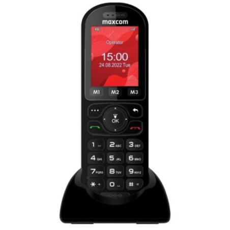 Teléfono inalámbrico maxcom mm39d/ negro