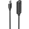 Cable alargador usb 2.0 aisens a101-0916/ usb macho - usb hembra/ 15m/ negro