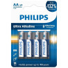 Pack de 4 pilas aa philips lr6e4b/10/ 1.5v/ alcalina